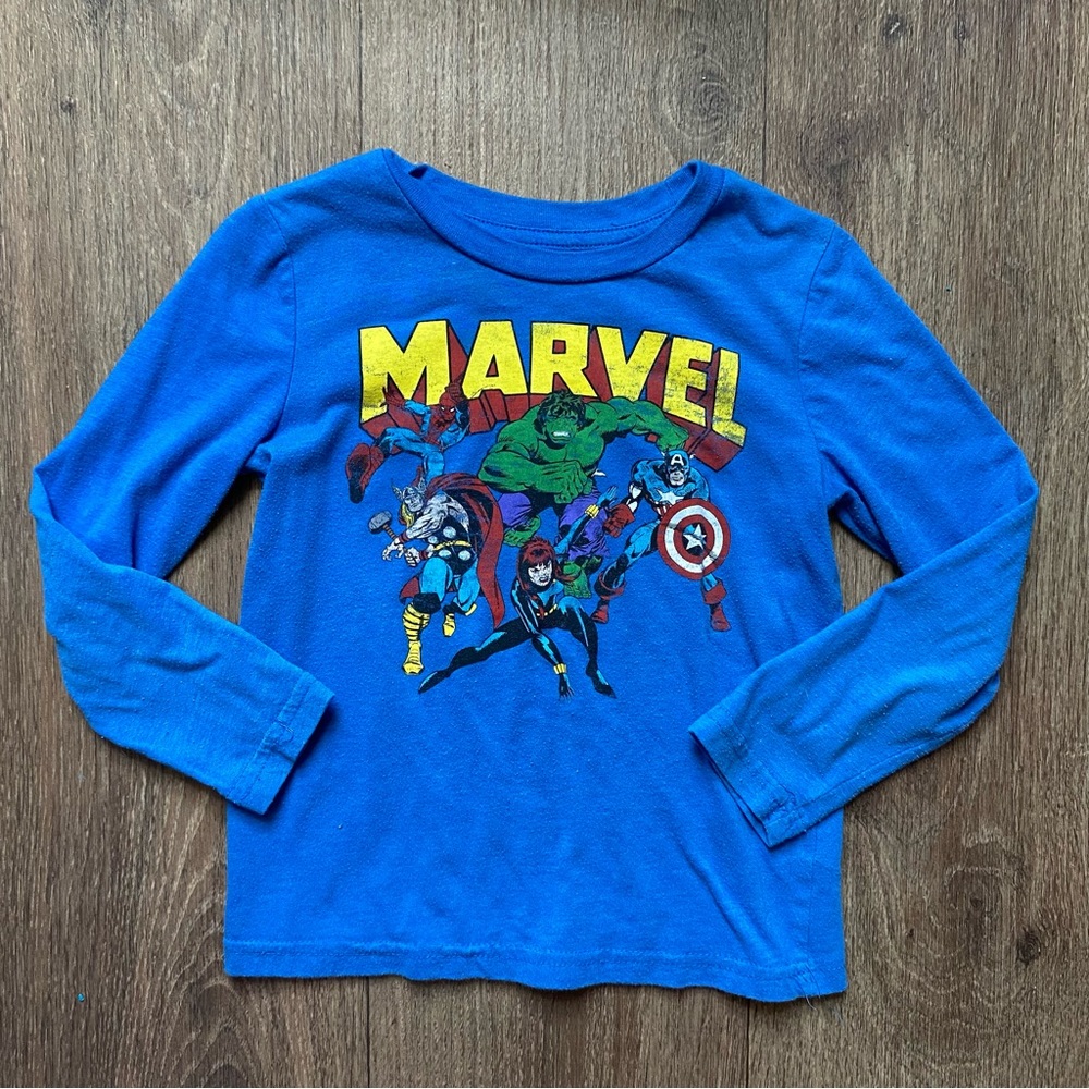 Marvel Heroes Blue Graphic Shirt